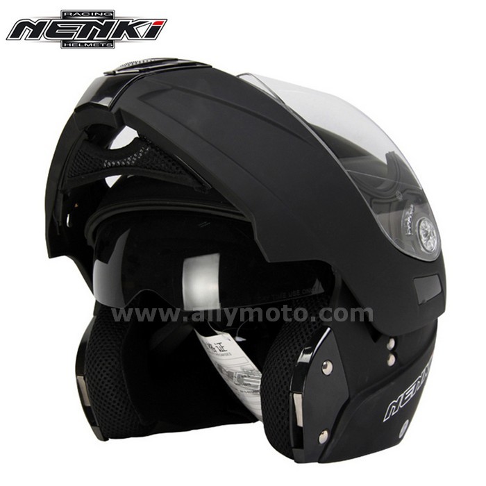 129 Nenki Full Face Helmet Modular Flip Up Street Motorbike Racing Rding Dual Visor Sun Shield Lens@2